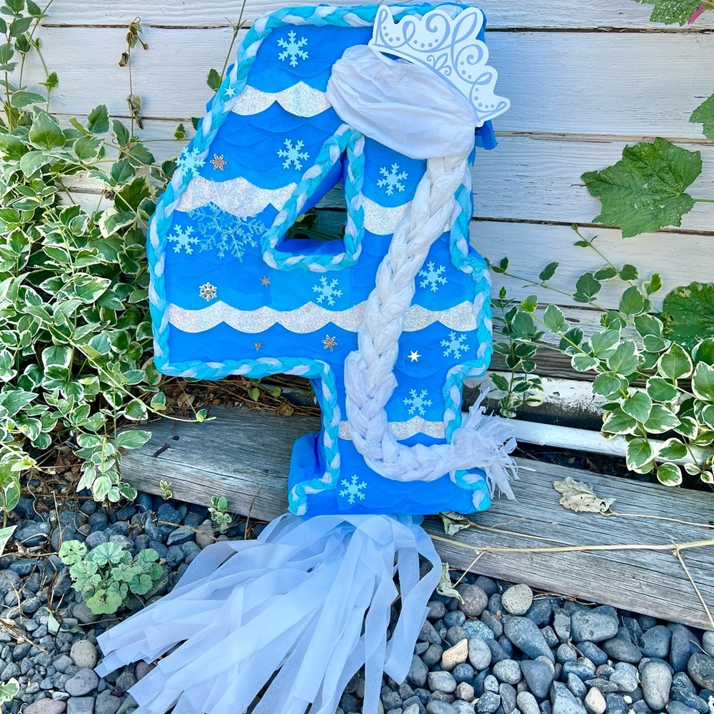 Frozen princess piñata number four princess party decoration